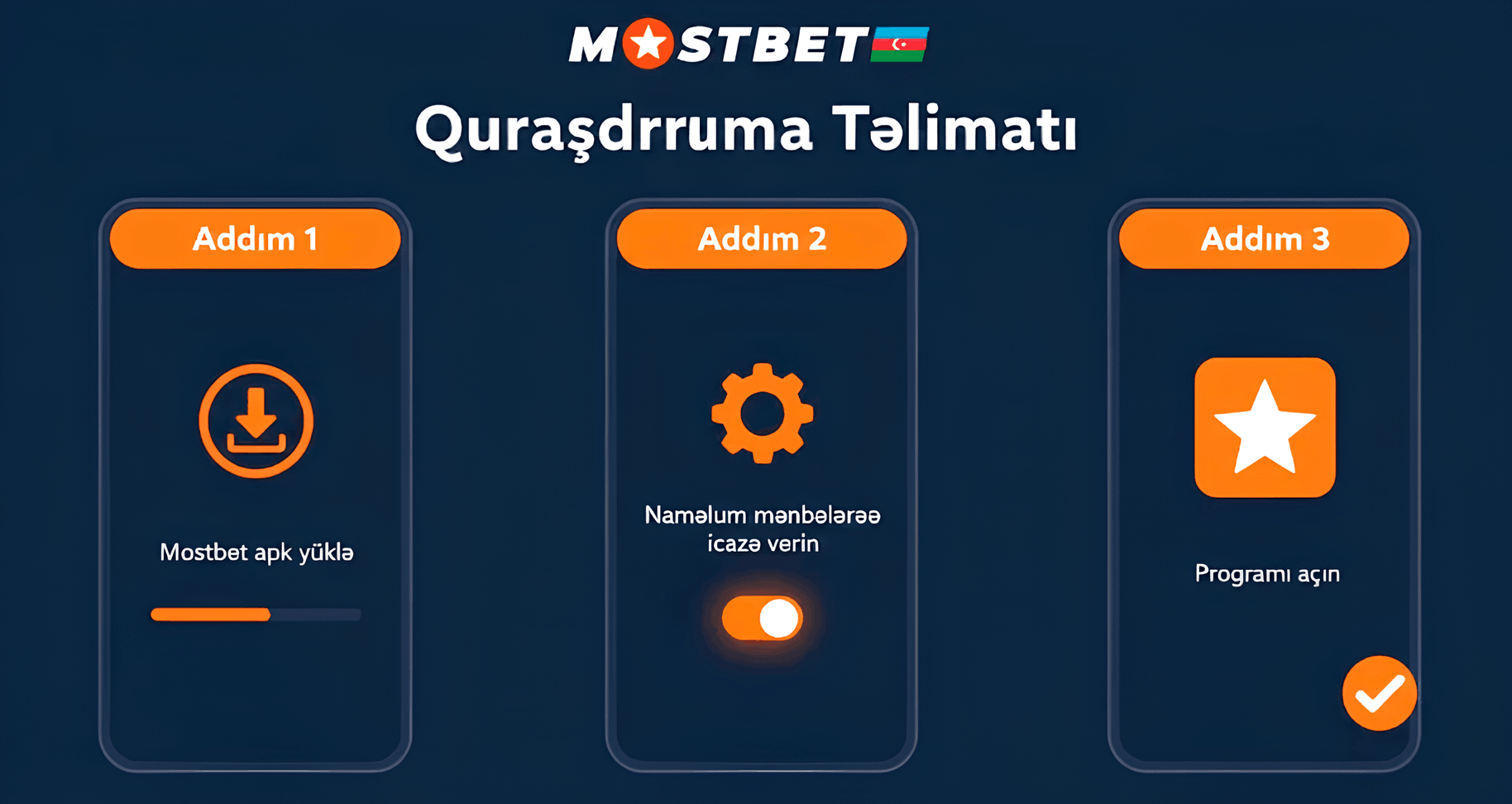 Mostbet yükle addımları - Quraşdırma təlimatı